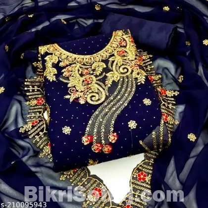 জর্জেট কাপড়ের এমব্রয়ডারি কাজ করা বাজেট ফ্রেন্ডলি ফোর পিস।